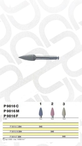 Полировочный бор по керамике 3-я ступень / P 9816 F 204.040, Drendel + Zweiling DIAMANT GmbH, Германия  